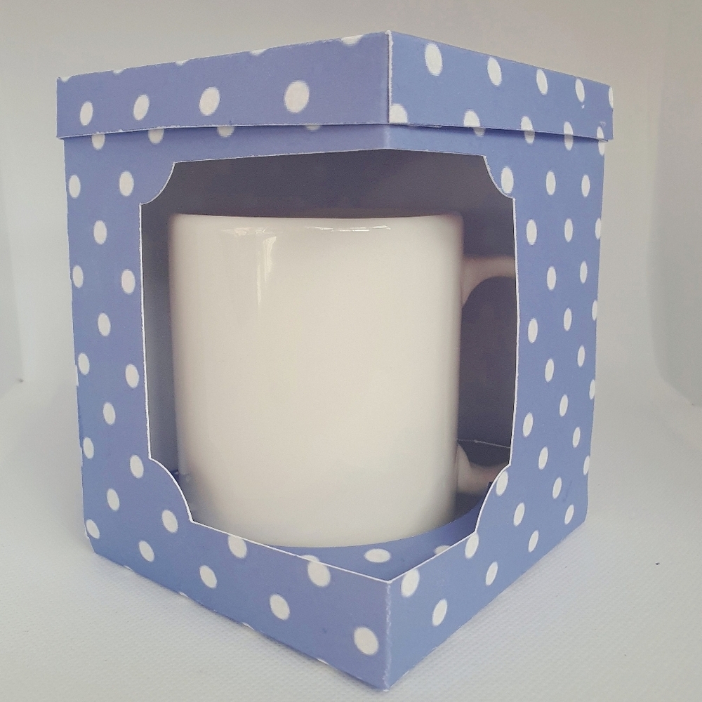 Polka Dot Gift Box with White Mug